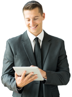 abatto® office people - Mann mit Tablet
